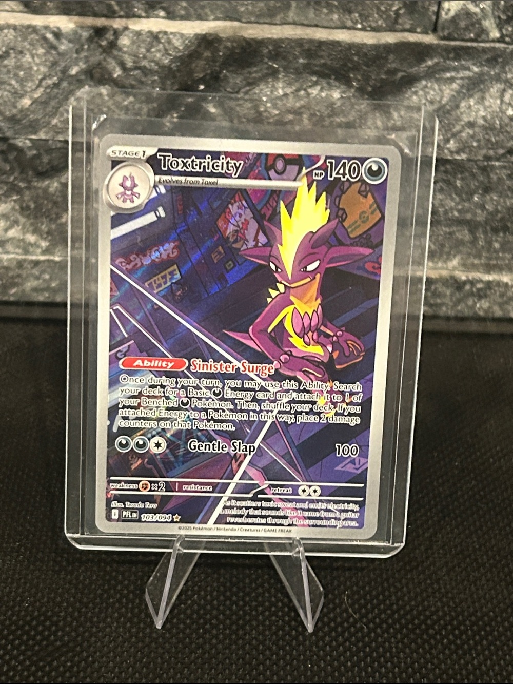 Pokemon Toxtricity 103/094 Illustration Rare Holo from Phantasmal Flames 🔥 Set